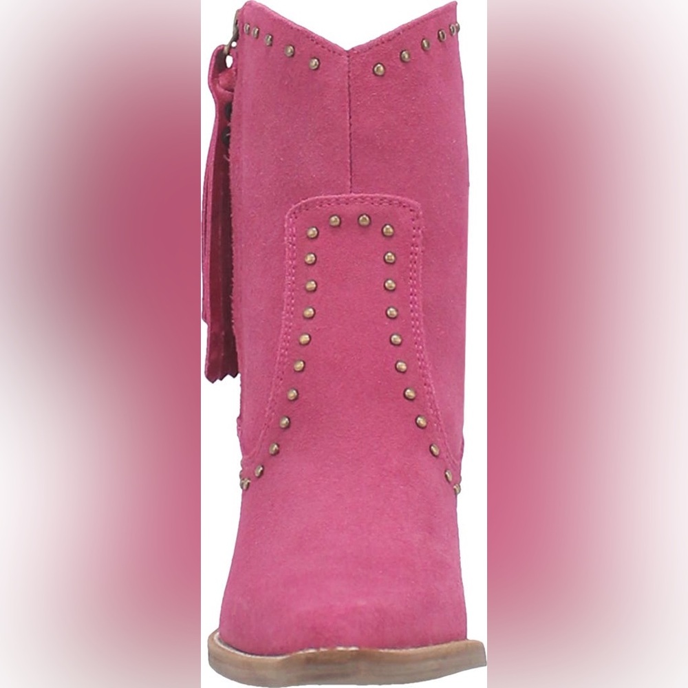 NWB DINGO FUCHSIA‎ SUEDE LEATHER CLASSY N’SASSY Snip Toe Cowgirl Western Boots - Picture 10 of 16